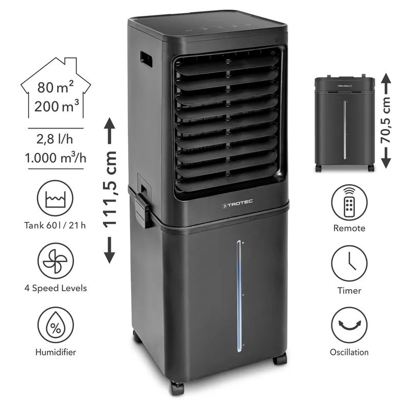 Ochladzovač a zvlhčovač vzduchu Aircooler PAE80 Trotec