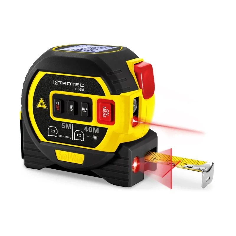 Svinovací meter 5m + laserový diaľkomer 40m + krížový laser BD8M Trotec