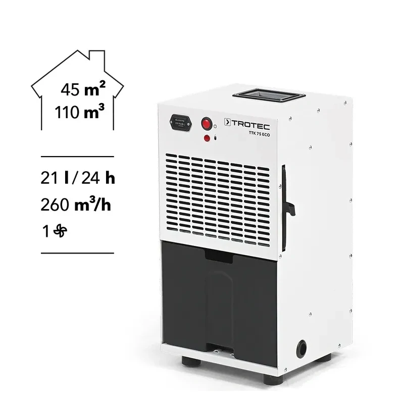 Priemyselný odvlhčovač TTK 75 ECO Trotec - 24h/21l