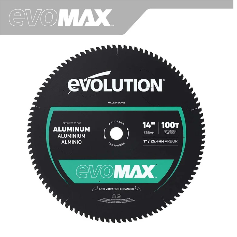 Profesionálny kotúč na hliník s karbid/volfrámovými zubami EVOMAX 355 Evolution - 355x25,4x2,4mm (100z)