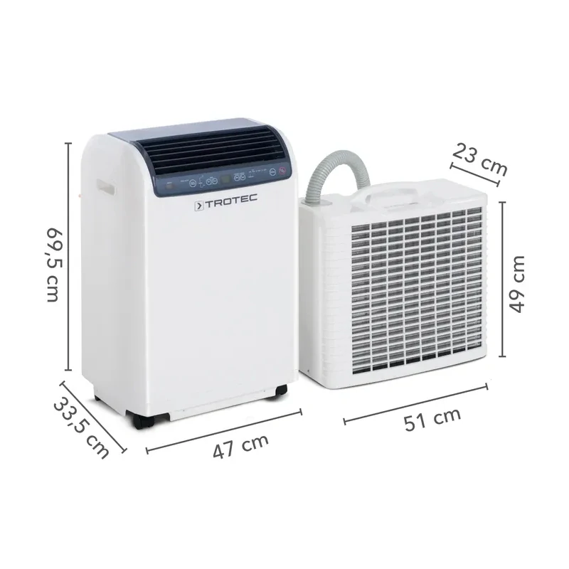 Mobilná splitová klimatizácia PAC 4600 Trotec – 4,3 kW (14 500 Btu/h)