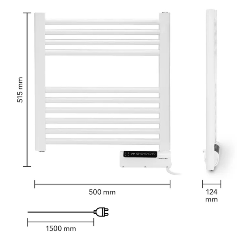 Elektrický kúpelnový radiátor TWH300S Trotec - 300 W, Wi-Fi