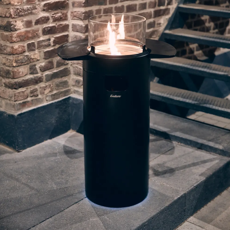 Enders Sada 3 odkladacích stolíkov pre plynové ohnisko Nova LED, čierna