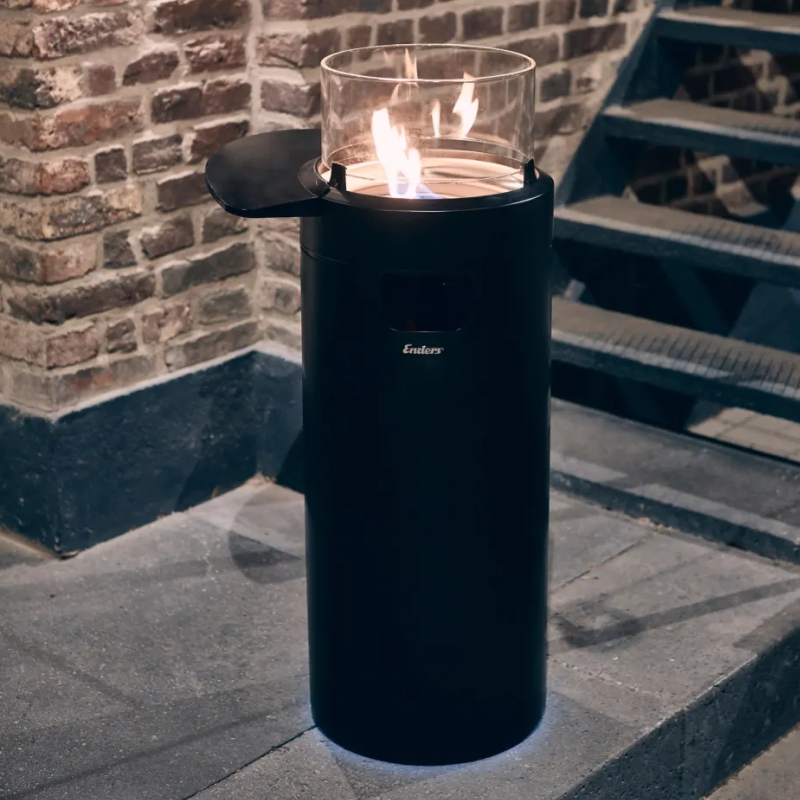 Enders Sada 3 odkladacích stolíkov pre plynové ohnisko Nova LED, čierna