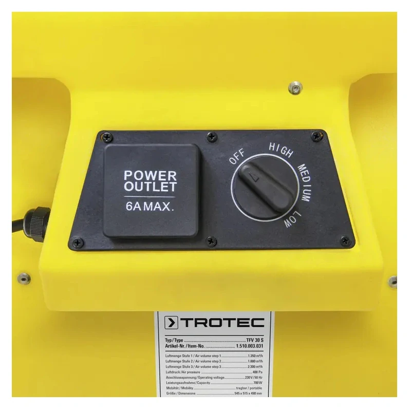 Profesionálny podlahový ventilátor TFV10S Trotec - 355 m?/h