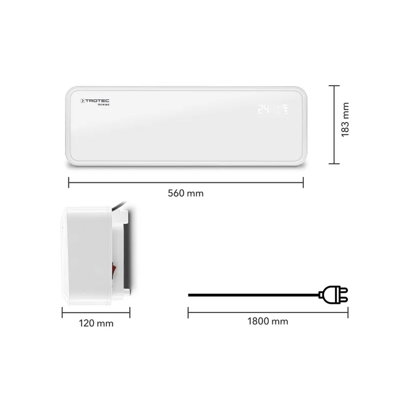 TFC-W 28 E nástěnný topný ventilátor