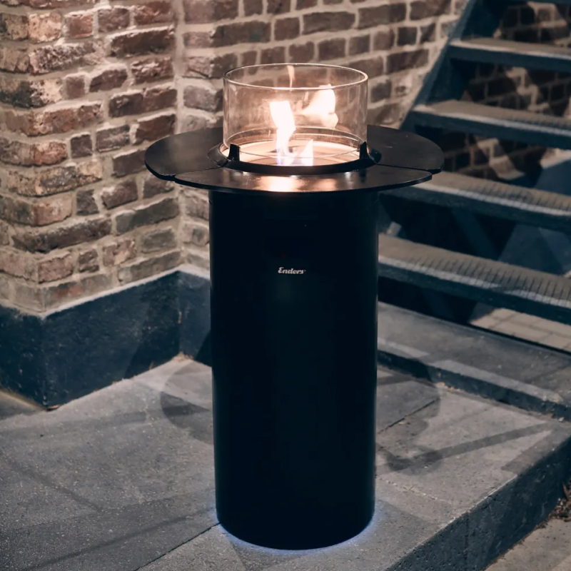 Enders Sada 3 odkladacích stolíkov pre plynové ohnisko Nova LED, čierna