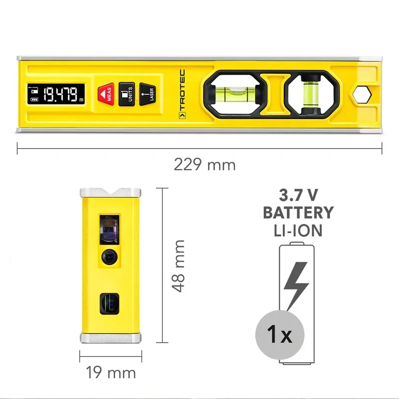 Laserová vodováha BD1L Trotec - 48 cm