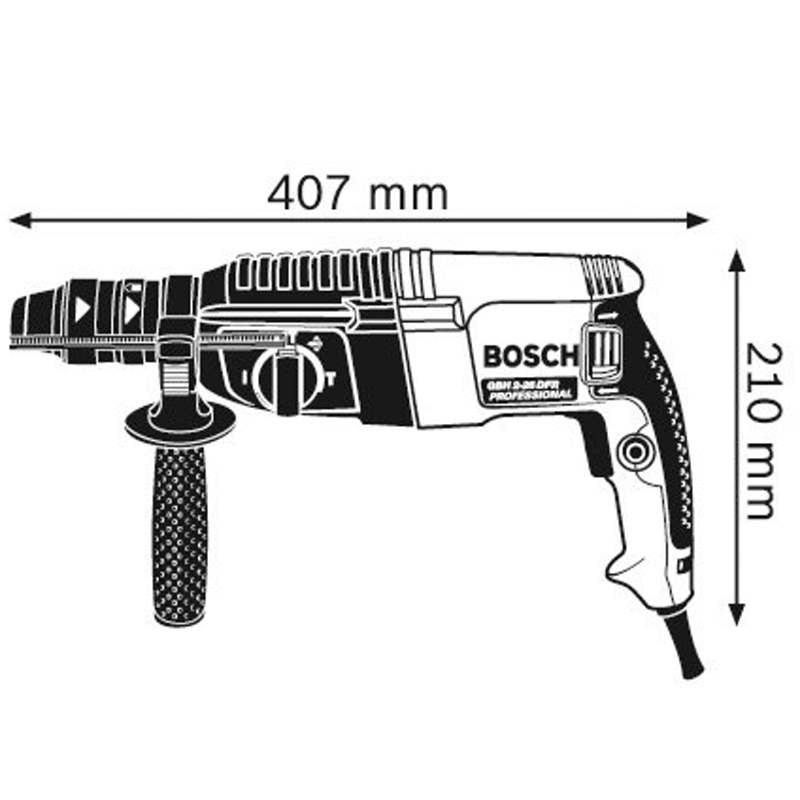 Kombinované kladivo GBH 2-26 DFR Bosch Professional 0.611.254.768