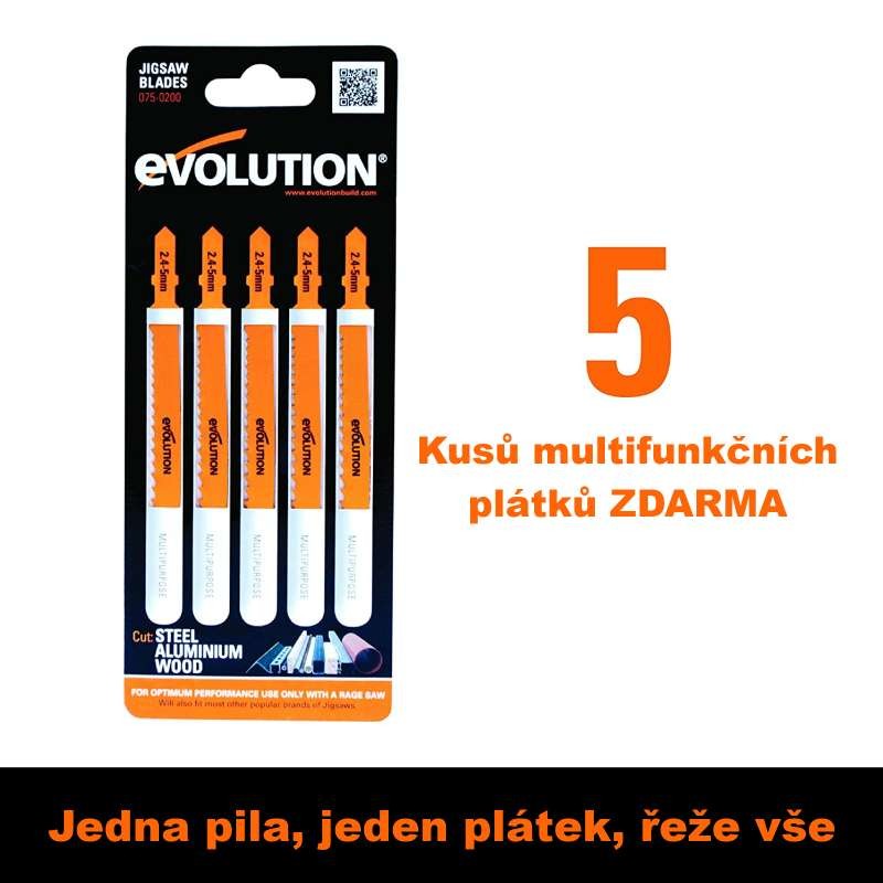Multifunkčná priamočiara pila s reguláciou otáčok RAGE7-S EVOLUTION, 710W