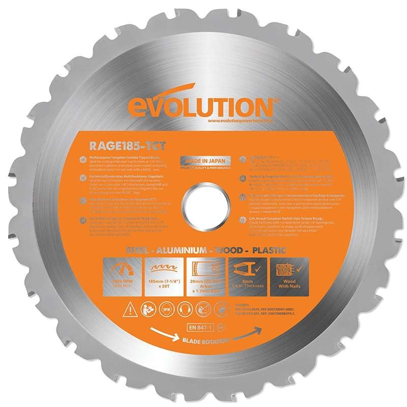 Multifunkčný pilový kotúč EVOLUTION RAGE - 185