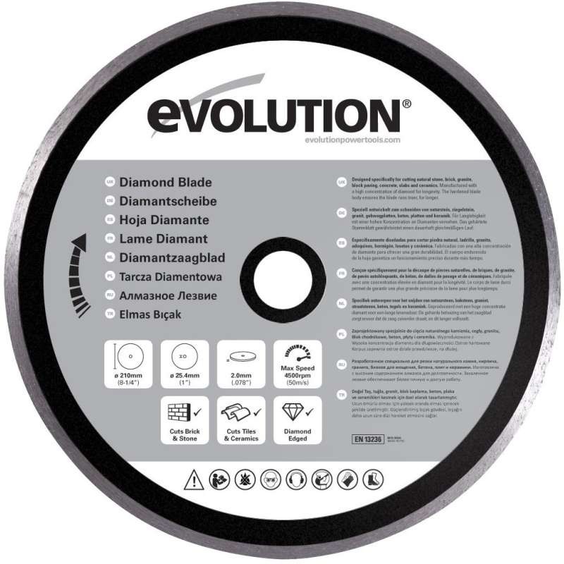 Diamantový kotúč EVOLUTION (tehla, betón, kameň, obklady...) - 210