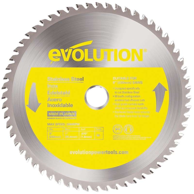 Pilový kotúč na nerez EVOLUTION - 230x25,4x1,8mm (60z)