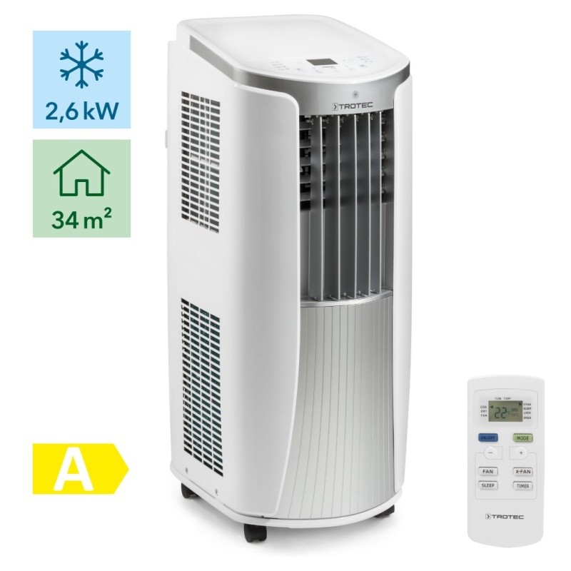 Mobilná klimatizácia PAC 2610 E Trotec - 2,6 kW (9000 Btu/h) - zdarma těsnění do oken Airlock 100 Trotec