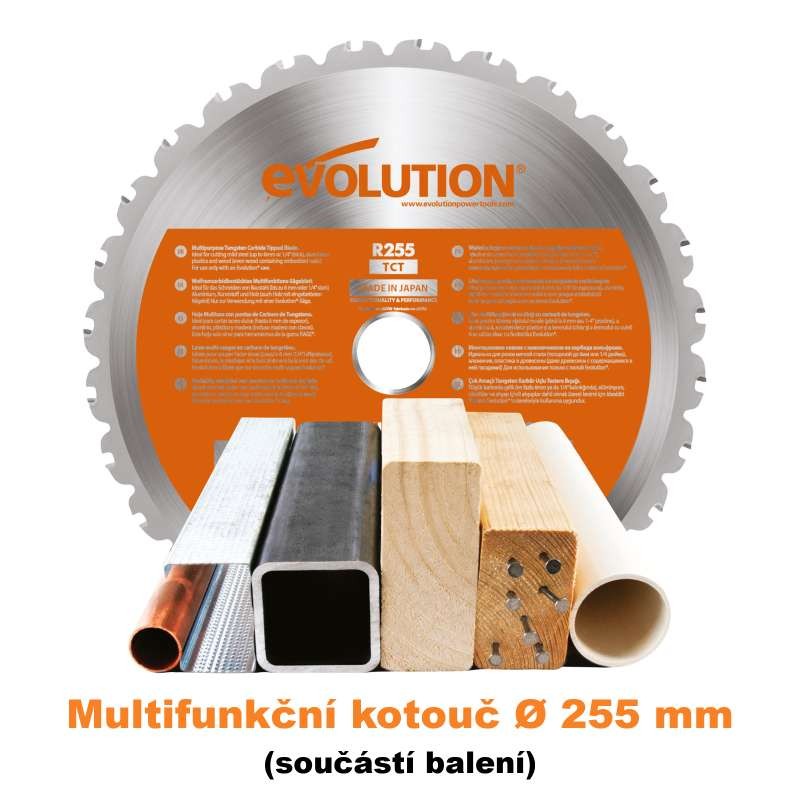Multifunkčná pokosová pila R255SMS+ Evolution - 2 kW, ? 255 mm