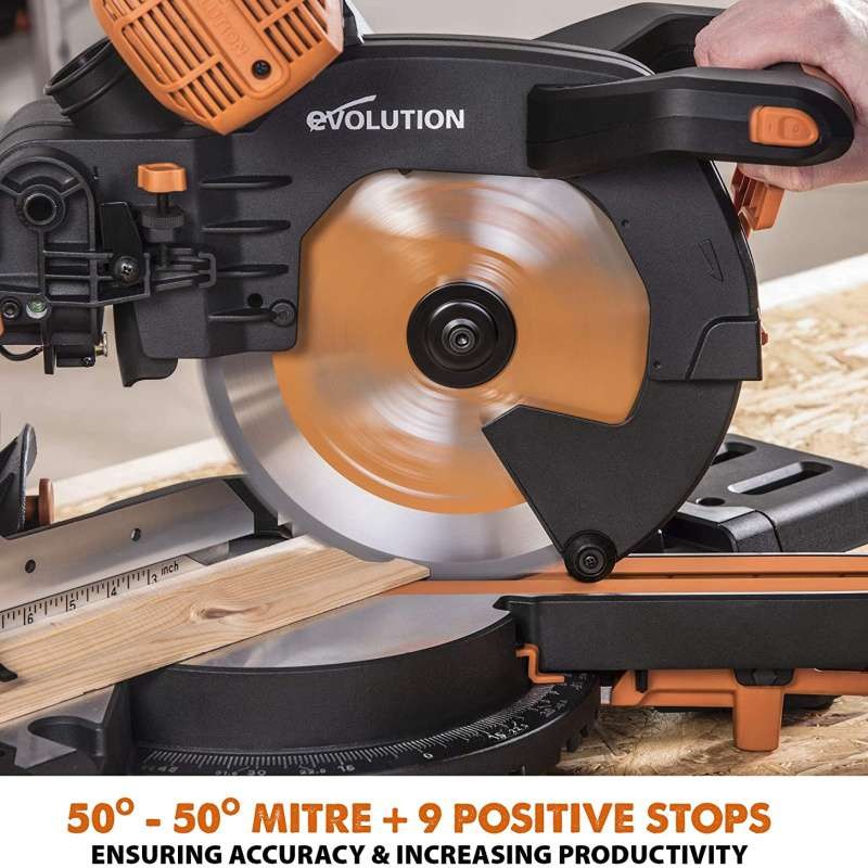 Multifunkčná pokosová pila R255SMS-DB+ Evolution - 2 kW, ? 255 mm, obojstranný náklop