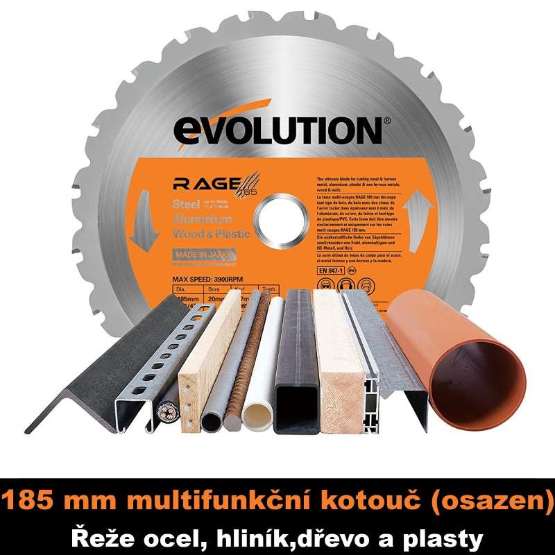 Okružná pila RAGE 1B EVOLUTION, ? 185 mm