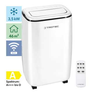 Mobilná klimatizácia PAC 3501 S Trotec - 3,5 kW (12 000 Btu/h), Wi-Fi - zadarmo tesnenie do okien AirLock 100 Trotec