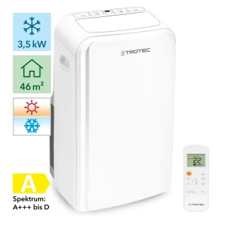 Mobilná klimatizácia PAC 3500 SH Trotec - 3,5 kW (12000 Btu/h), s funkcí topení – zdarma tesnenie do okien Airlock 100 Trotec