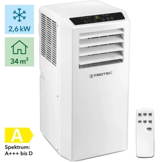 Mobilná klimatizácia PAC 2610 S Trotec - 2,6 kW (9000 Btu/h) – zdarma tesnenie do okien Airlock 100 Trotec
